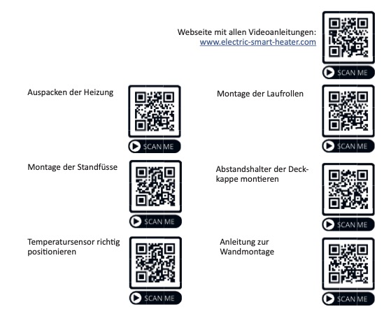 QR kód videonávody montáž přímotopu Lucht LHZ